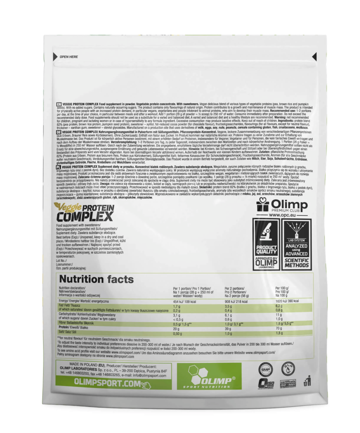 Olimp Veggie Protein Complex - 500g